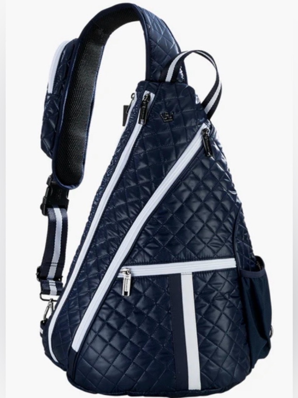 Oliver Thomas Navy Blue Quilted 24 + 7 Super Sling Crossbody Bag NWT